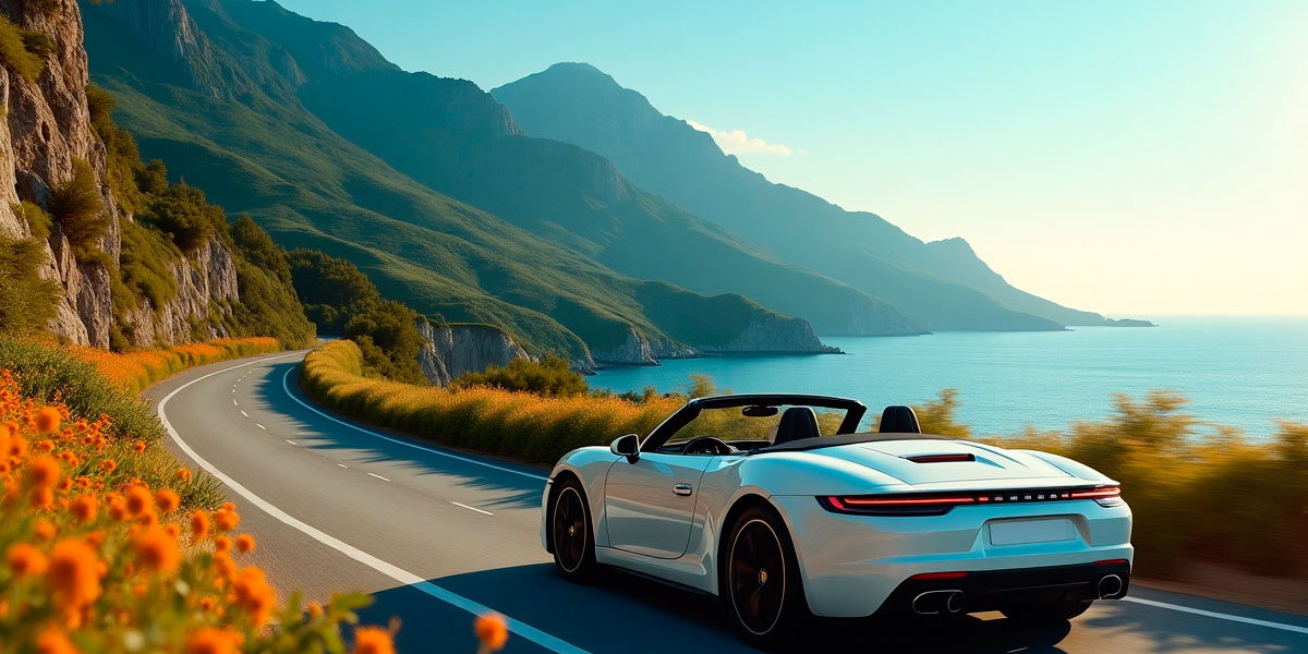 На кабриолете из Нового Афона к озеру Рица!