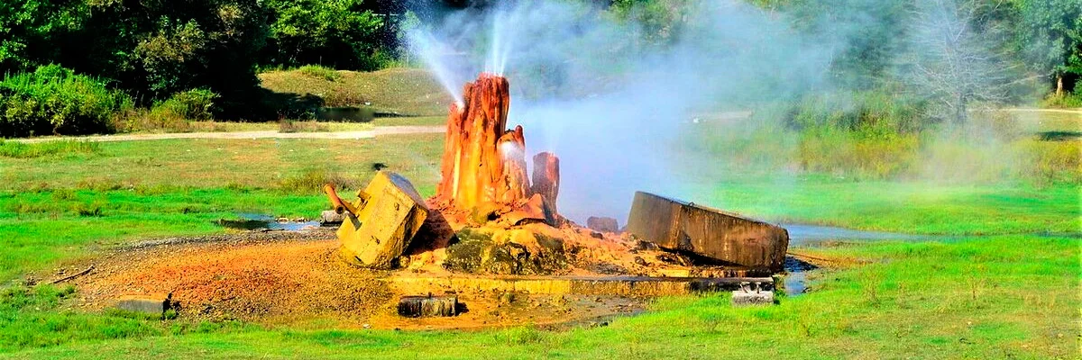 Сероводородный гейзер в Абхазии